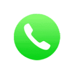 Llamada telefónica en línea verde