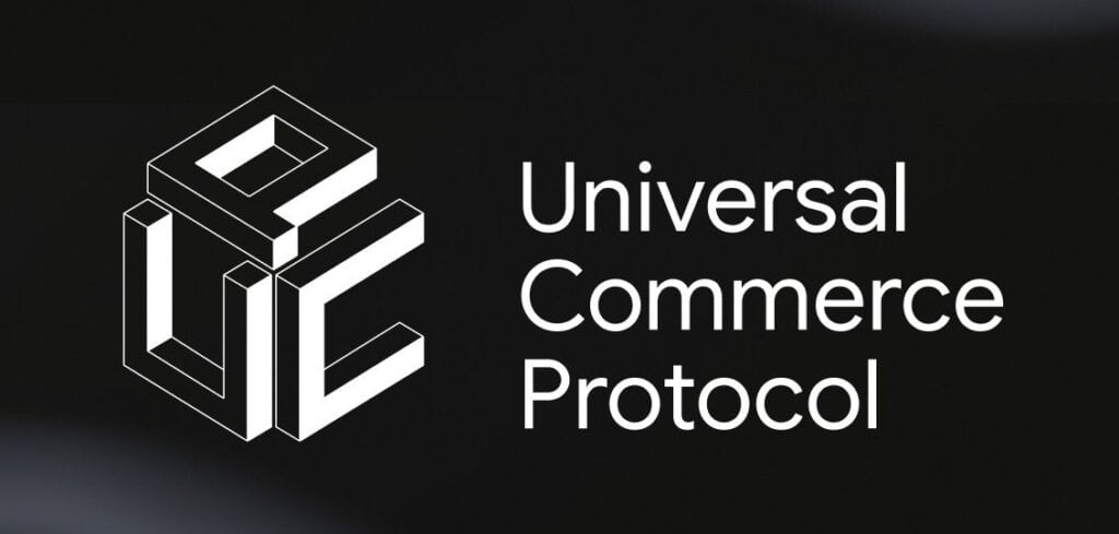 Logo del Protocolo de Comercio Universal (UCP) para e-commerce.
