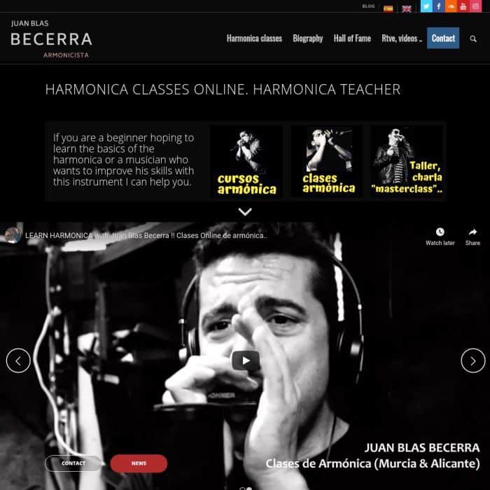 Página web de Juan Blas Becerra