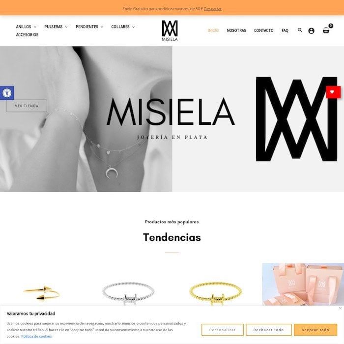 MISIELA Joyería Online especializada en joyas de plata